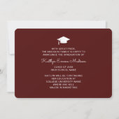 4 Foto Collage Modernes Script Red Grad Ankündigung (Rückseite)