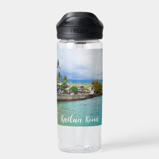 4 Foto Collage Monogram Kailua Kona Hawaii Trinkflasche (Rückseite)