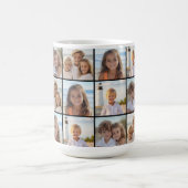 4-Foto-Collage-Muster - modernes Raster Kaffeetasse (Mittel)