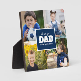 4 Foto Collage Navy Blue Vatertag Fotoplatte