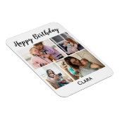4 Foto Collage Personalisiertes Drehbuch Geburtsta Magnet (Rechte Seite)