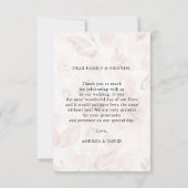 4 Foto Collage Pink Floral Wedding Vielen Dank Dankeskarte (Rückseite)