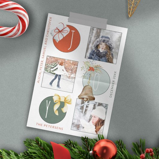 4 Foto Collage Retro Moderne Weihnachten