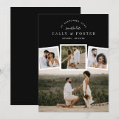 4-Foto-Collage Save-the-Date-Ankündigungskarte  Save The Date (Vorne/Hinten)