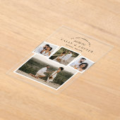 4-Foto-Collage Save-the-Date Klar  Acryleinladungen (Ablage )