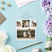 4-Foto-Collage Save-the-Date Klar  Acryleinladungen (In Situ (Hochzeit))