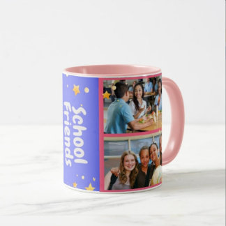 4 Foto Collage School Friends Tasse