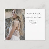 4 Foto Collage Simple Modern Abschluss  Ankündigungspostkarte (Rückseite)