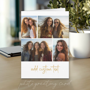 4 Foto-Collage - Trendige Schrift Karte