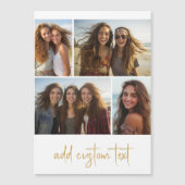 4 Foto-Collage - Trendige Schrift Magnet (Vorderseite)