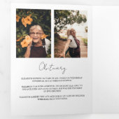 4 Foto Collage Tri-Fold-Beerdigung Gedenkprogramm Dreifach Gefaltete Ankündigung (Innen Erste Seite)