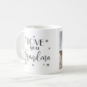 4 Foto-Collage und Text personalisierte Vorlage Kaffeetasse (Vorderseite Links)