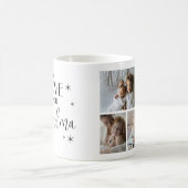 4 Foto-Collage und Text personalisierte Vorlage Kaffeetasse (Mittel)