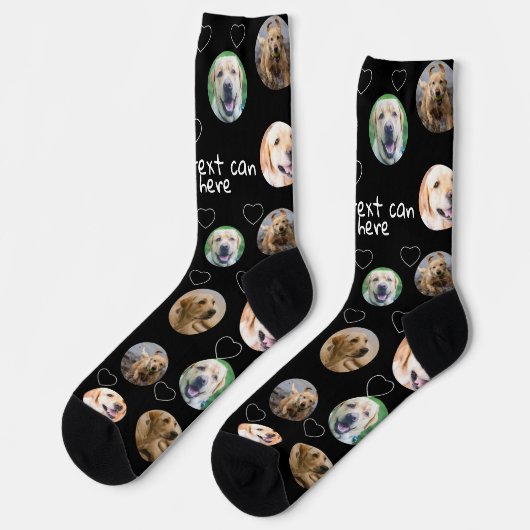 4 Foto-Collage und Textvorlage nach Maß Socken (Linkes Detail)