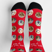 4 Foto-Collage und Textvorlage nach Maß Socken (Oben)