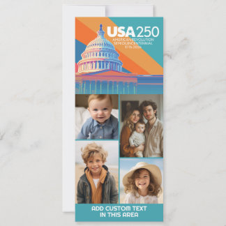 4 Foto Collage - USA 250 Hauptstädte Dome Amerika Einladung