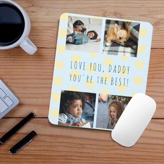 4 Foto Collage Vatertag Liebe Sie Papa Mousepad