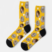 4 Foto Collage Vorlage Mach dein eigenes Spaß Socken (Linkes Detail)