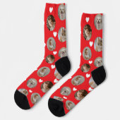4 Foto Collage Vorlage Mach dein eigenes Spaß Socken (Linkes Detail)