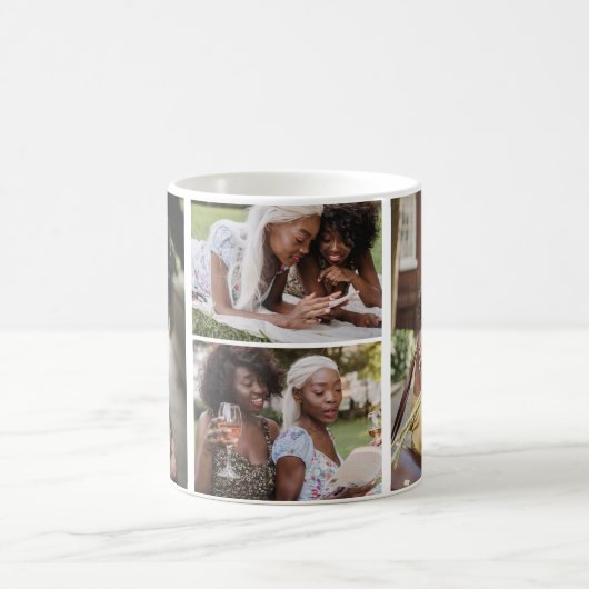 4-Foto-Collage-Vorlage personalisiert Kaffeetasse (Mittel)