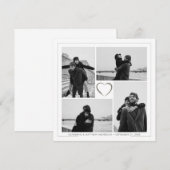 4 Foto Collage Wedding Anniversary Name & Datum Ankündigung (Vorne/Hinten)