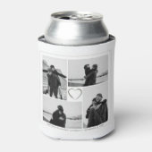 4 Foto Collage Wedding Anniversary Name & Datum Dosenkühler (Kanne Vorderseite)