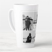 4 Foto Collage Wedding Anniversary Name & Datum Milchtasse (Linke Ecke)