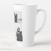 4 Foto Collage Wedding Anniversary Name & Datum Milchtasse (Rechts)