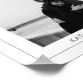 4 Foto Collage Wedding Anniversary Name & Datum Poster (Ecke)