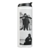 4 Foto Collage Wedding Anniversary Name & Datum Thermosbecher (Nach links gedreht)