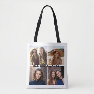 4 Foto-Collage - Weißer Hintergrund Tasche