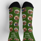 4 Foto Collage Welten Bester Vater Socken (Oben)