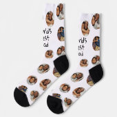 4 Foto Collage Welten Bester Vater Socken (Linkes Detail)