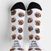 4 Foto Collage Welten Bester Vater Socken (Oben)