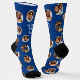 4 Foto Collage Welten Bester Vater Socken