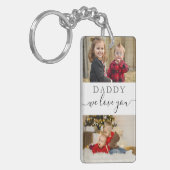4 Foto Collage Wir Liebe Sie der beste Vater alle Schlüsselanhänger (Vorderseite links)