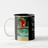 4 Foto Collage your Family Definition Zweifarbige Tasse (Links)