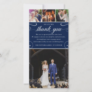4 Foto Custom Color Wedding Danke Fotokarten