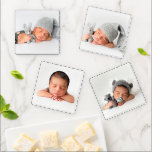 4 Foto Custom Neugeborenen Baby Untersetzer Set<br><div class="desc">Laden Sie einfach Ihre Lieblings-Fotos hoch,  um ein Set von 4 Acrylfarben-Untersetzer zu erstellen. 4" quadratische x 1/4" dicke glänzende glatte Oberfläche mit abgerundeten Kanten. Tolle Geschenkidee!</div>