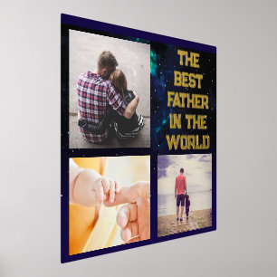 4 Foto der beste Vater der Welt Foliendrucke