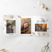 4 Foto Dreifache Abschluss-Ankündigungskarte Dreifach Gefaltete Urlaubskarte (Innenseite)