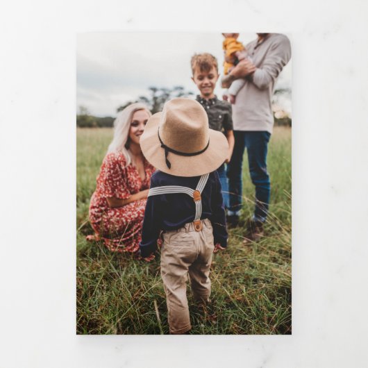 4 Foto Dreifache Weihnachtskarte Aquarell Dreifach Gefaltete Urlaubskarte (Cover)