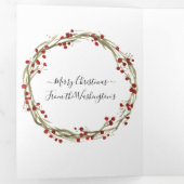 4 Foto Dreifache Weihnachtskarte Aquarell Dreifach Gefaltete Urlaubskarte (Innen Erste Seite)