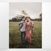 4 Foto Dreifache Weihnachtskarte Aquarell Dreifach Gefaltete Urlaubskarte (Innenseite Mitte)