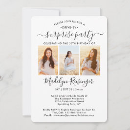 4-Foto-Drive-by-Überraschung Geburtstagsparade Einladung