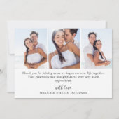 4 FOTO Elegante Eukalyptus Wasserfarben Dankeskarte (Rückseite)