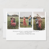 4 FOTO Elegante Minimalistischer Weihnachtsbaum Gr Einladung (Rückseite)