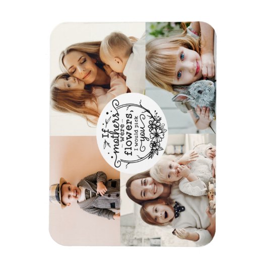 4 Foto Familiengenossenschaft Mutter Sake Mütter T Magnet (Vertikal)