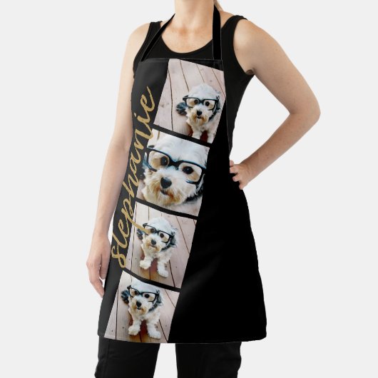 4 Foto Film Strip Collage Script Name schwarz Schürze (InSitu)