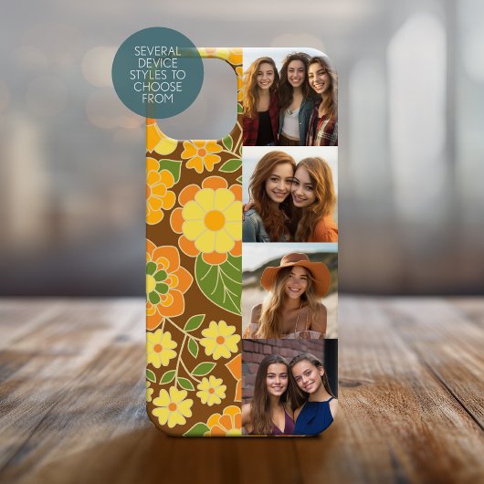 4 Foto Film Strip Script Name Funky Blume Case-Mate iPhone Hülle